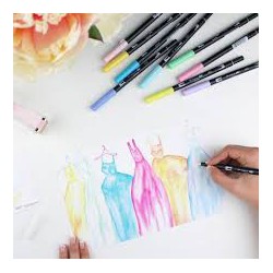 PENNE DUAL BRUSH COLORI PASTELLO TOMBOW 6PZ