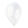 PALLONCINO 12'' 626 COMUNIONE TRASP. SCRITTA BIANCA GEMAR 100PZ