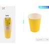 BICCHIERI DI CARTA MONOCOLORE GIALLO 9.5CM 16PZ