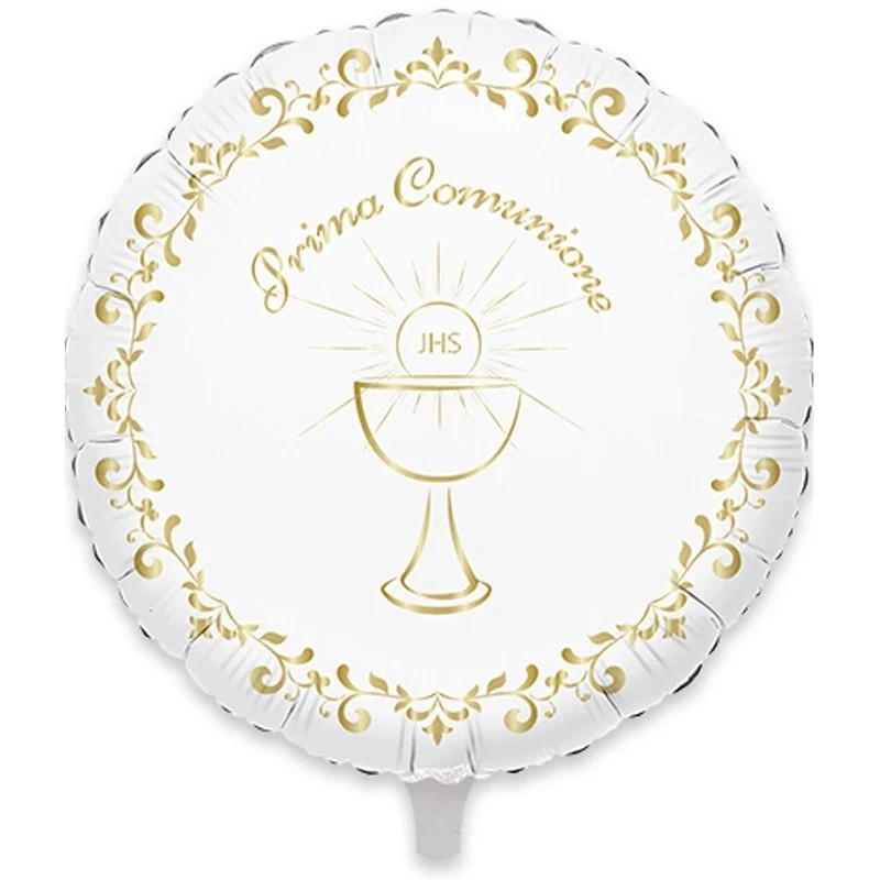PALLONCINO 18" MYLAR PRIMA COMUNIONE ORO