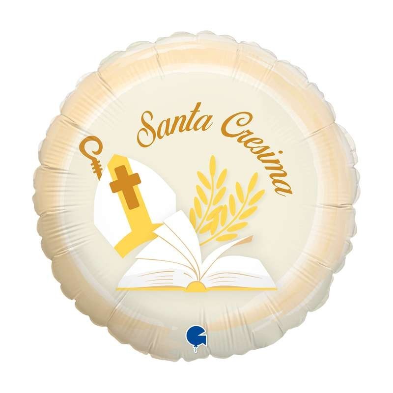 PALLONCINO 18" MYLAR SANTA CRESIMA