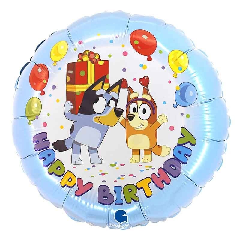 PALLONCINO 18" MYLAR HAPPY BIRTHDAY BLUEY