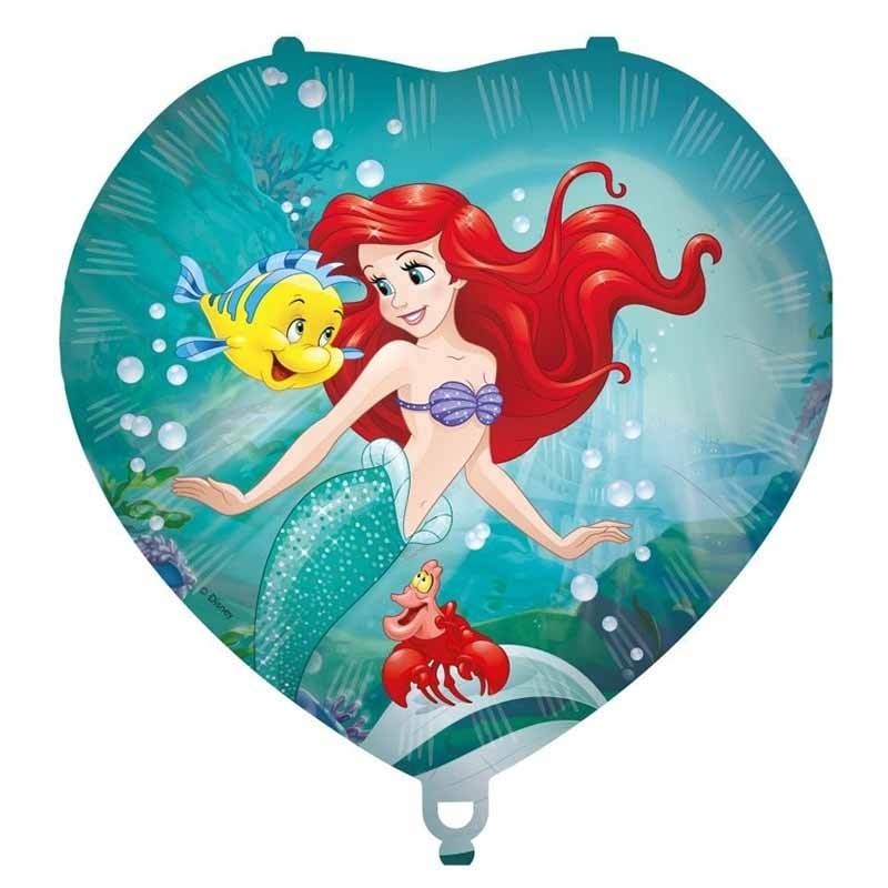 PALLONCINO 18"  MYLAR CUORE SIRENETTA ARIEL